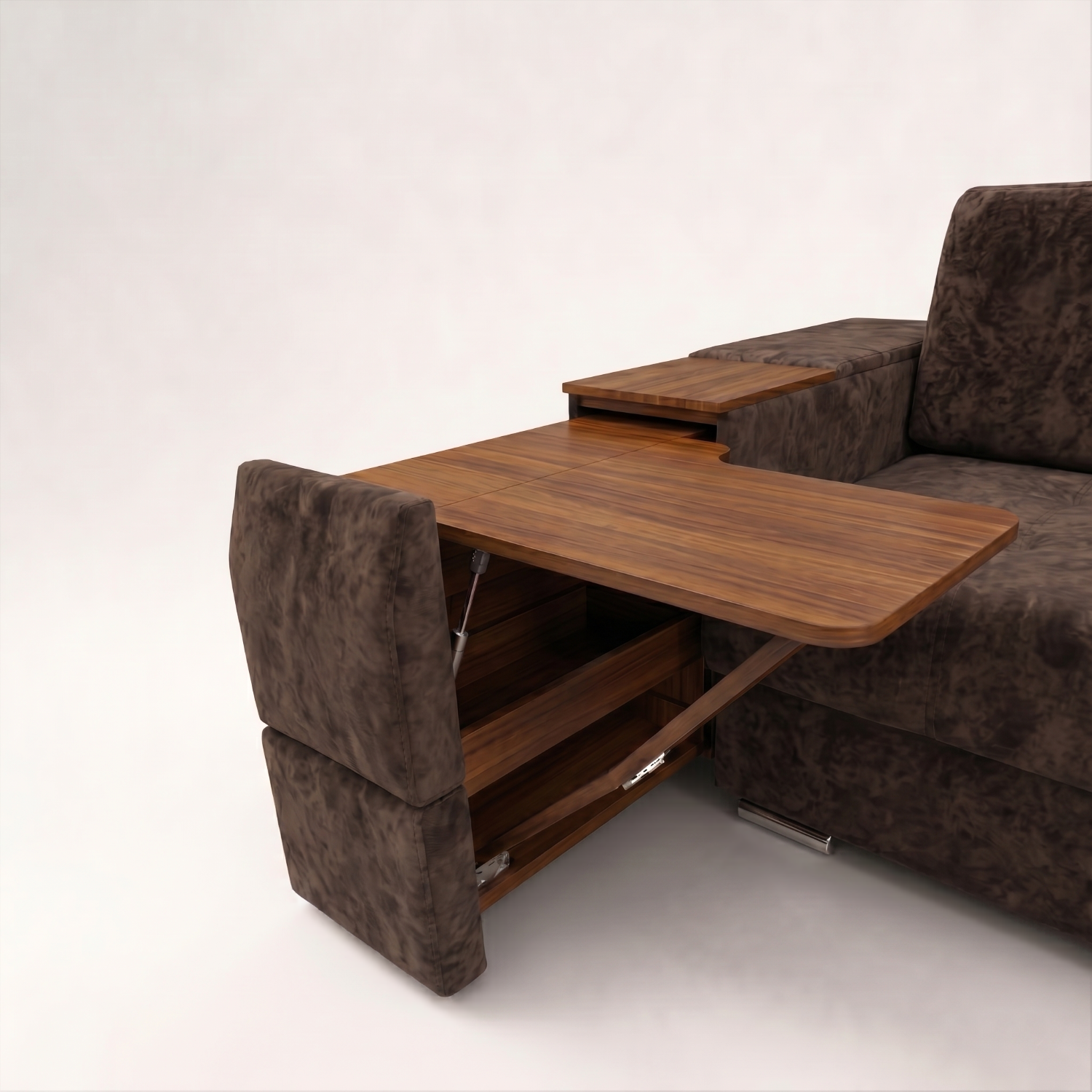 Диван прямой Бруклин Велюр Диджитал Браун